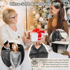 Camping Portable Wearable Heated Nap Shawl (63''X33.5") - Warm Soft Cozy, 15S Fast Heating, 3 Adjustable Levels, Flannel Sherpa Dual-Sided Velvet, Machine Washable, 20000Mah Battery, Winter Christmas Gift for Women Men (Home/Office/Travel)