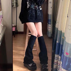 New Japanese Lolita Sweet Girl Leg Warmer Knit Socks Wool Ball Knitted Foot Cover Cosplay Women Autumn Winter Heap Heap Socks