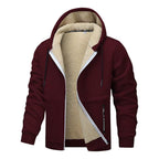 Men'S Plush Jacket with Hoodie