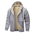 Men'S Plush Jacket with Hoodie