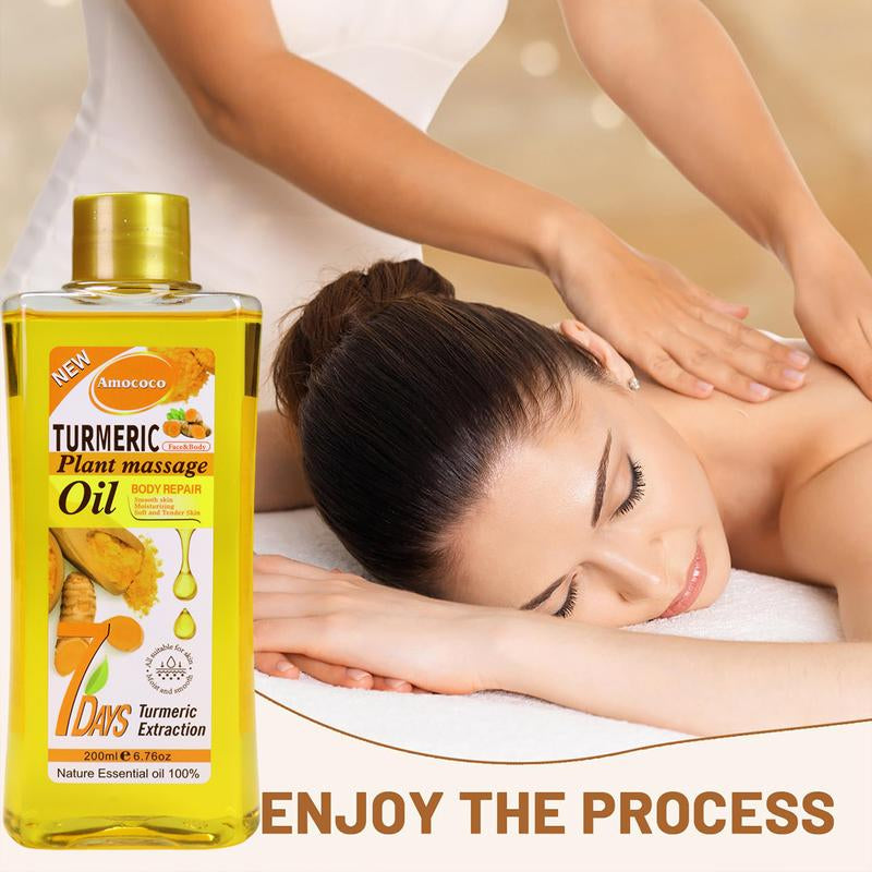 Turmeric Honey Massage Oil Winter Warm Skincare Turmeric Oil Nourishes Skin, Improves Skin Condition Keratosis Pilaris Pure Natural Spa Massage Oil, Can Be Used on Face, Legs, Hands, and Back, Suitable for All Skin Types Body Care Gentle