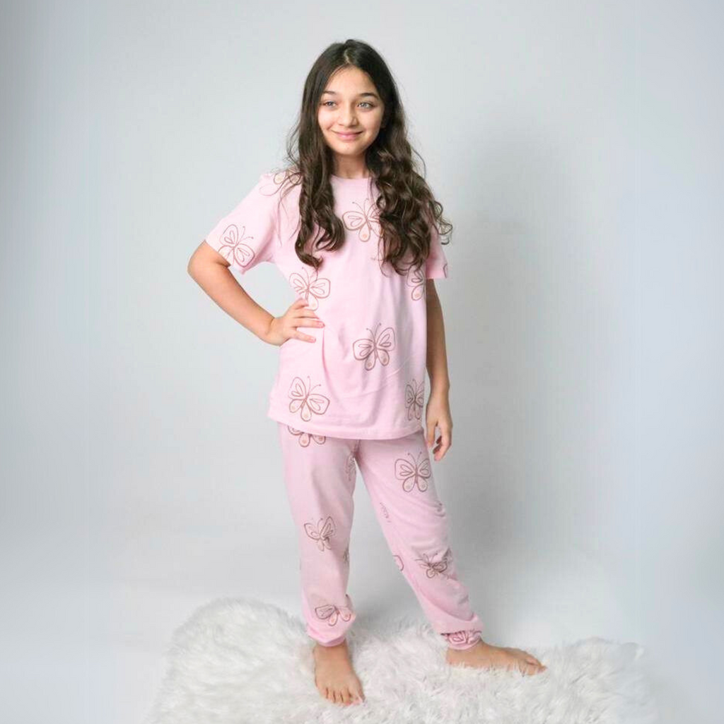 Beauty Butterfly Girls Pyjama Set-1