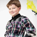 Mixed Tartan Plaid Shirt-1