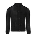 Balck Summer Cardigan with Front Buttons Fastening-0