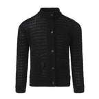 Balck Summer Cardigan with Front Buttons Fastening-0