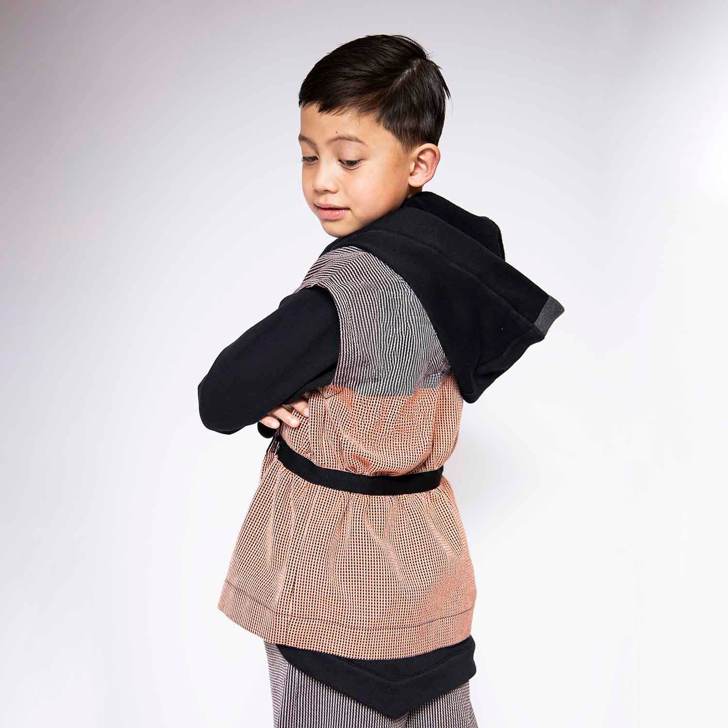 Multicolored Sleveless Jacket with Appliquè-2