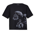 Hand-Painted Oversized Black T Shirt for Kids-0