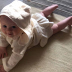 White Baby Jacket with Hood-1