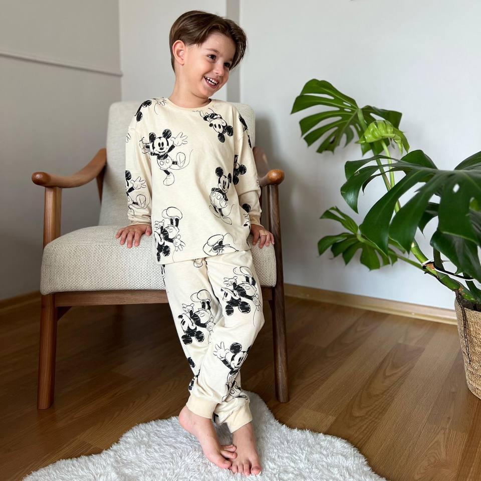 Unisex Mouse Cotton Pyjama Set-0