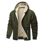 Men'S Plush Jacket with Hoodie