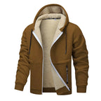 Men'S Plush Jacket with Hoodie