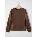 Dokotoo Women'S Colorblock Sweatshirt Crewneck Patchwork Long Sleeve Knit Pullover Shirts