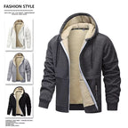 Men'S Plush Jacket with Hoodie