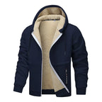 Men'S Plush Jacket with Hoodie