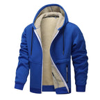 Men'S Plush Jacket with Hoodie