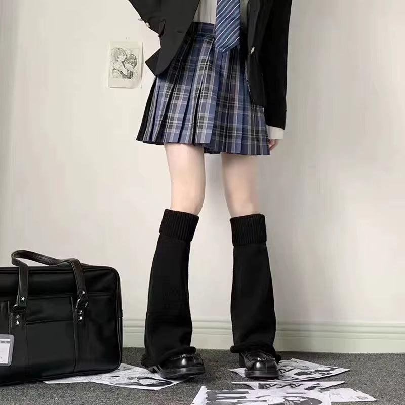 New Japanese Lolita Sweet Girl Leg Warmer Knit Socks Wool Ball Knitted Foot Cover Cosplay Women Autumn Winter Heap Heap Socks